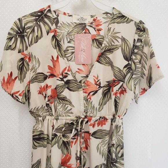 Spring/Summer Ivory Floral Print Midi Dress. - Picture 5 of 8